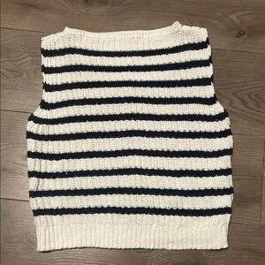 Striped Knit Sweater Vest
